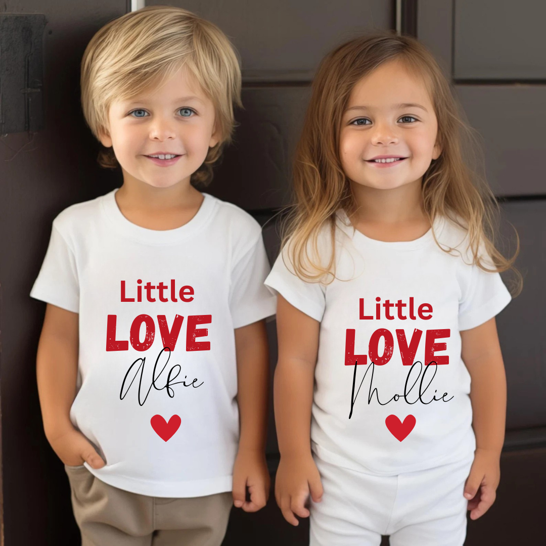 Personalised Valentine's Day Kids T-Shirt, Kids Valentine, Baby Valentine's Day Outfit, Valentine's Sleep Suit, First Valentines Day Outfit