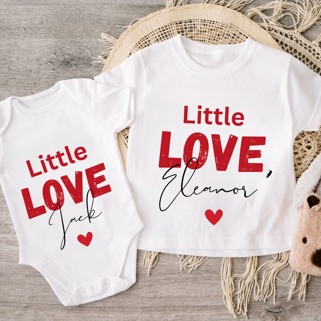 Personalised Valentine's Day Kids T-Shirt, Kids Valentine, Baby Valentine's Day Outfit, Valentine's Sleep Suit, First Valentines Day Outfit
