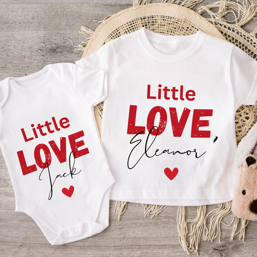 Personalised Valentine's Day Kids T-Shirt, Kids Valentine, Baby Valentine's Day Outfit, Valentine's Sleep Suit, First Valentines Day Outfit