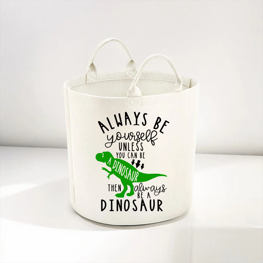 Personalised Dinosaur Toy Storage, Toy tub, storage basket, Toy box, Baby shower gift, baby Nursery, blanket box, Green dinosaurs