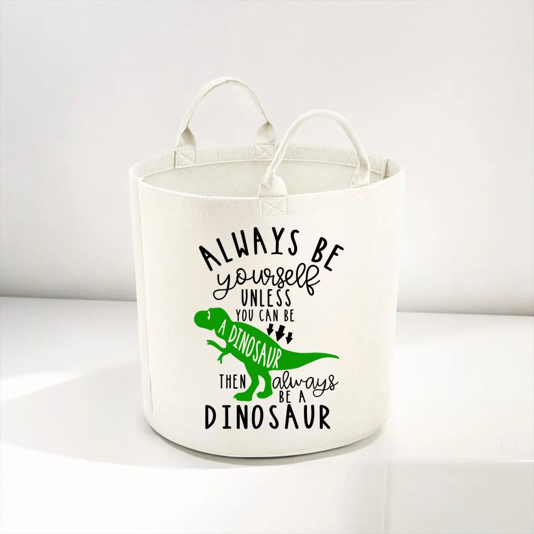 Personalised Dinosaur Toy Storage, Toy tub, storage basket, Toy box, Baby shower gift, baby Nursery, blanket box, Green dinosaurs