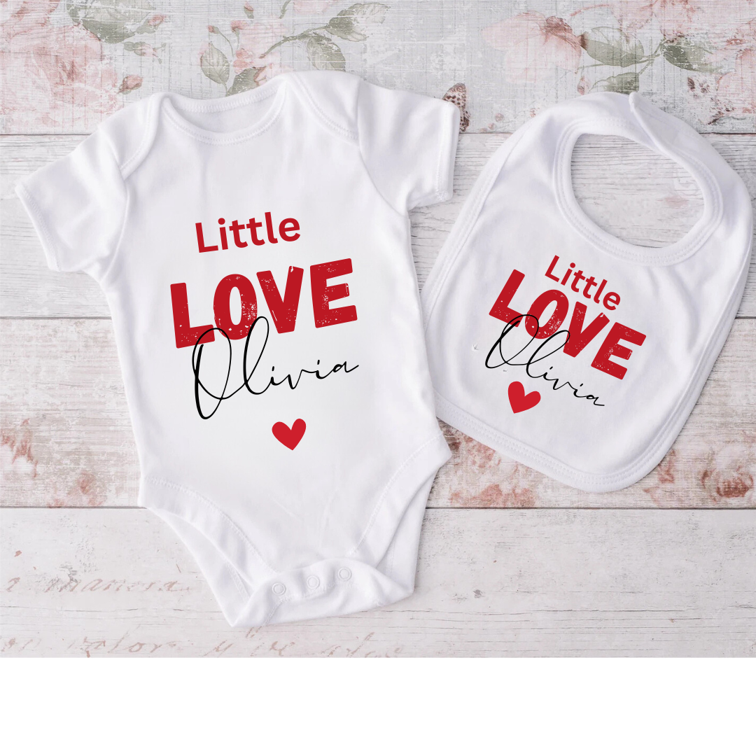Personalised Valentine's Day Kids T-Shirt, Kids Valentine, Baby Valentine's Day Outfit, Valentine's Sleep Suit, First Valentines Day Outfit
