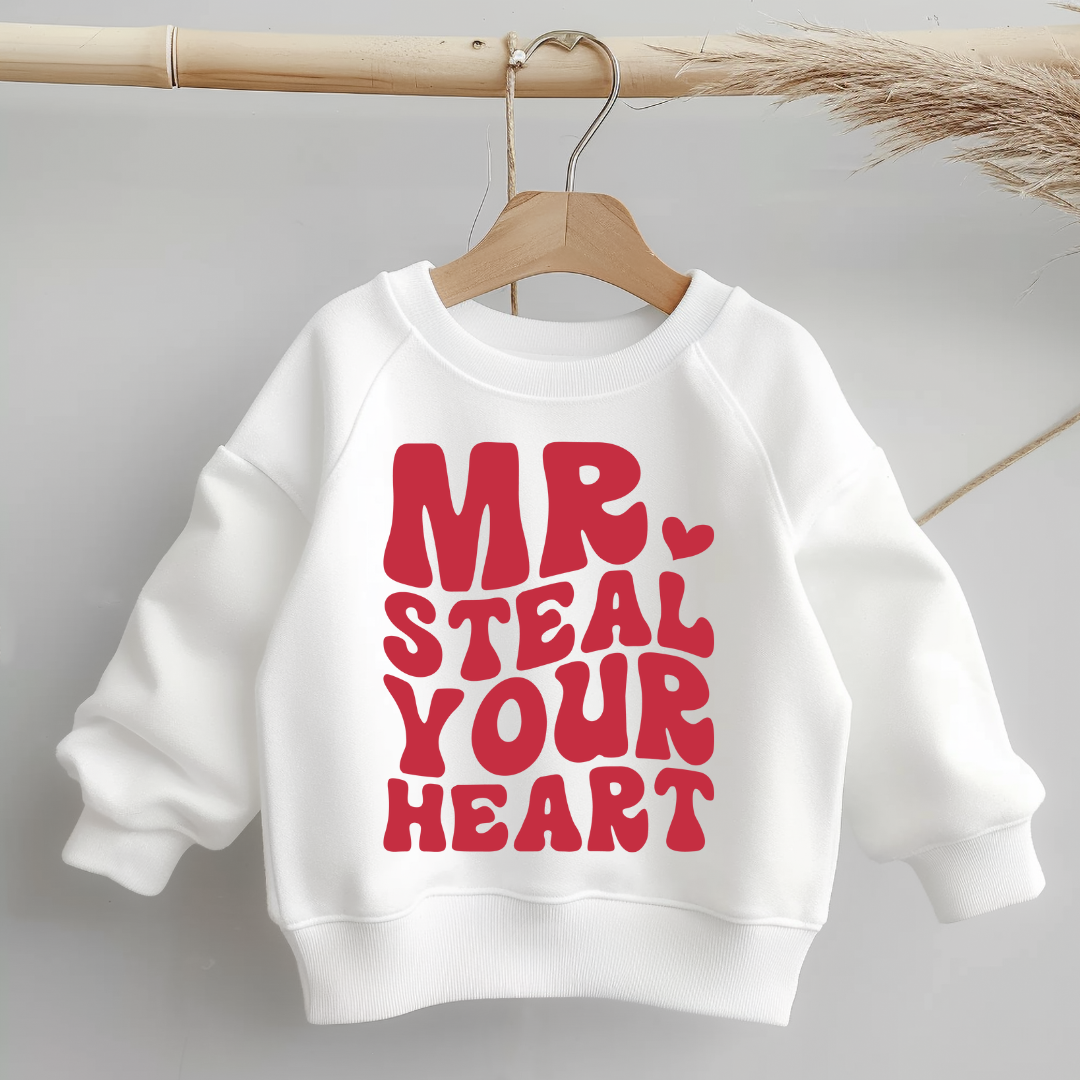 Boys Valentine Sweatshirt - Kids Valentine's Day Outfit - Valentine's T-shirt -First Valentines Day Outfit