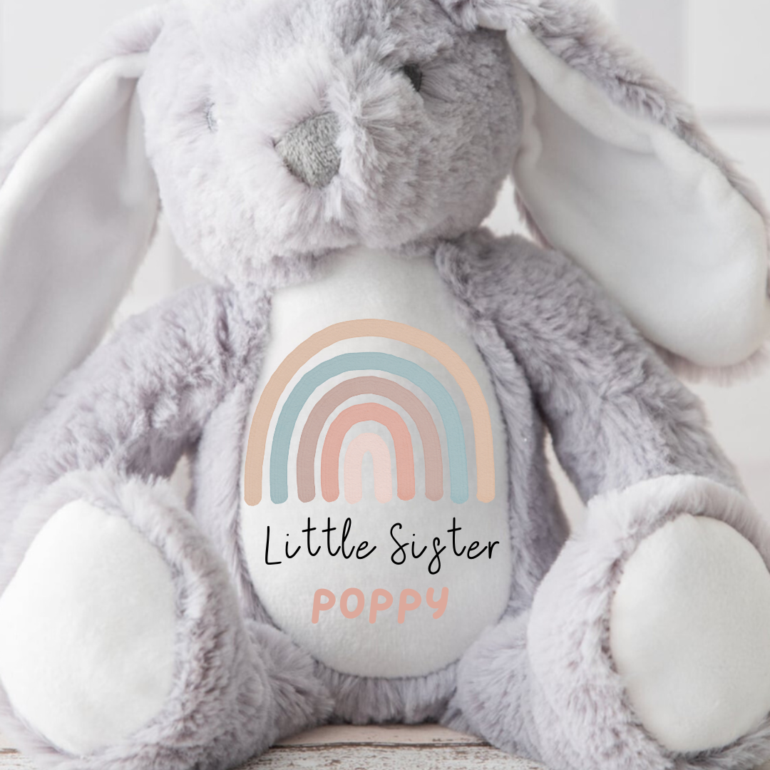 Personalised Teddy ,Baby Gift,New Baby Gift, Baby Keepsake,Baby Girl ,Gifts, Big Sister Gift, Little Sister Gifts, New Sister Gift , Sister