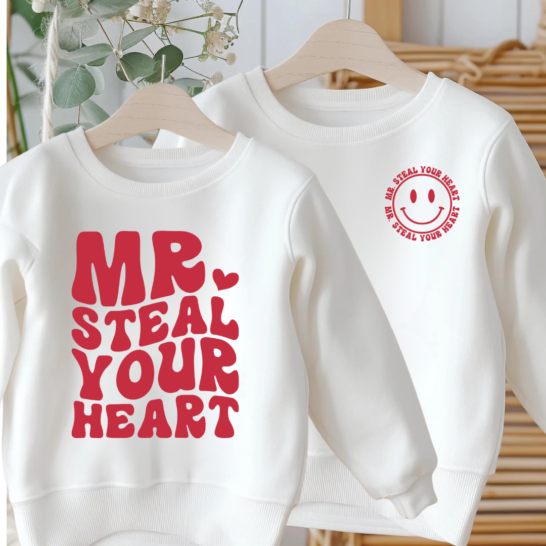 Boys Valentine Sweatshirt - Kids Valentine's Day Outfit - Valentine's T-shirt -First Valentines Day Outfit