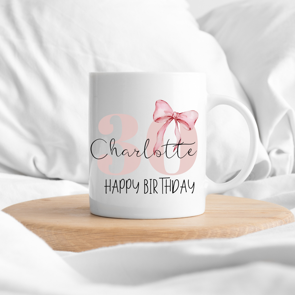Personalised 30th mug, Birthday Mug, 30th Birthday gift for her, Thirty Birthday Personalised Mug