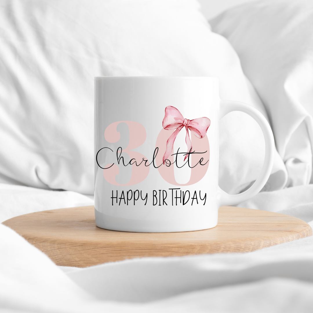 Personalised 30th mug, Birthday Mug, 30th Birthday gift for her, Thirty Birthday Personalised Mug
