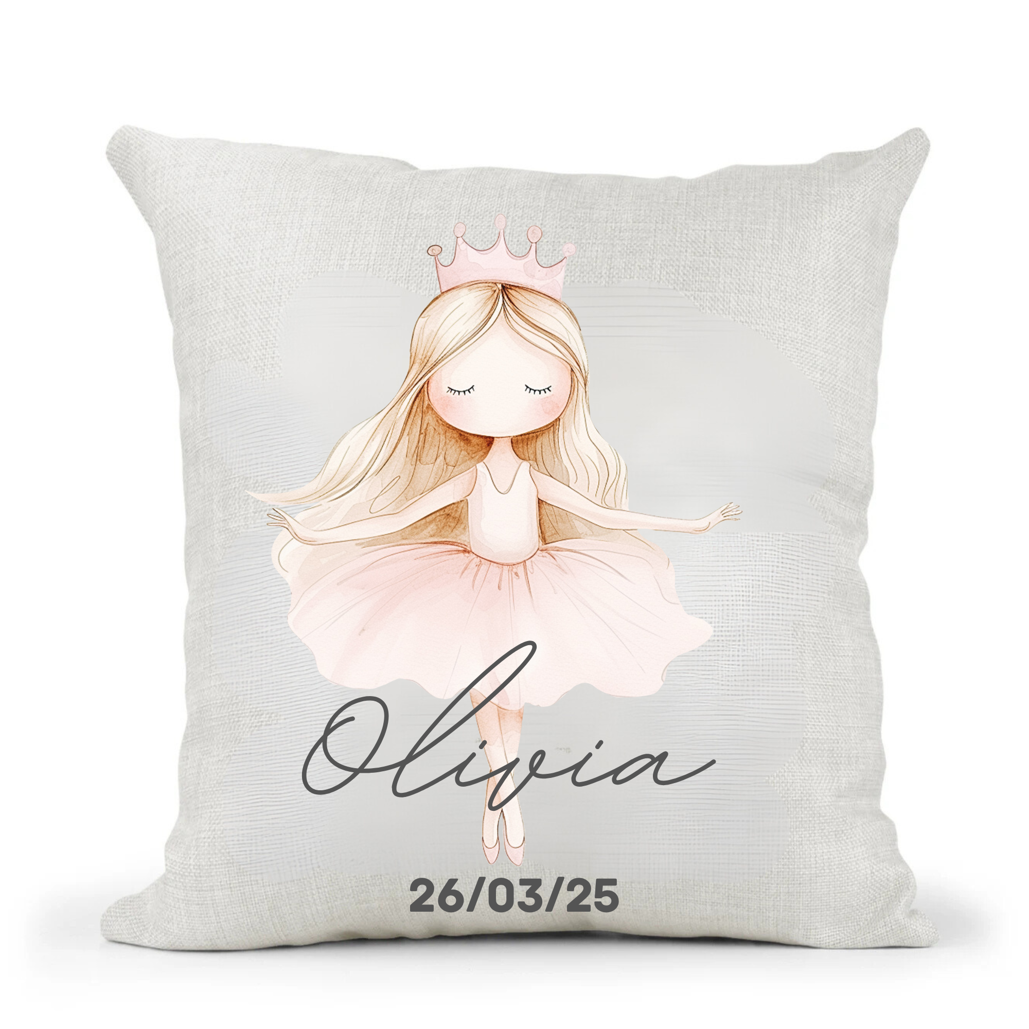 Personalised Ballerina Cushion - Pink Ballerina Cushion - Personalised Baby Girl Cushion - Ballerina Cushion - Nursery Decor - Pink Nursery