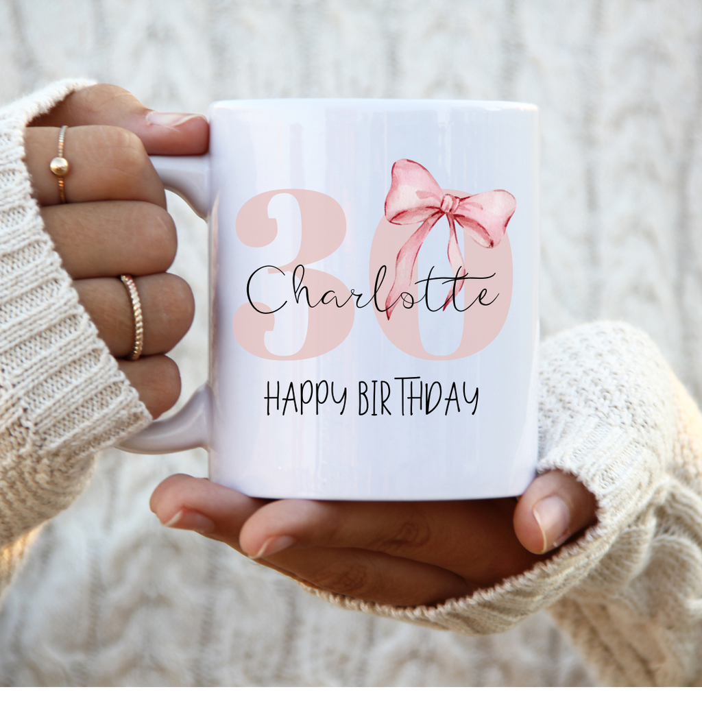 Personalised 30th mug, Birthday Mug, 30th Birthday gift for her, Thirty Birthday Personalised Mug