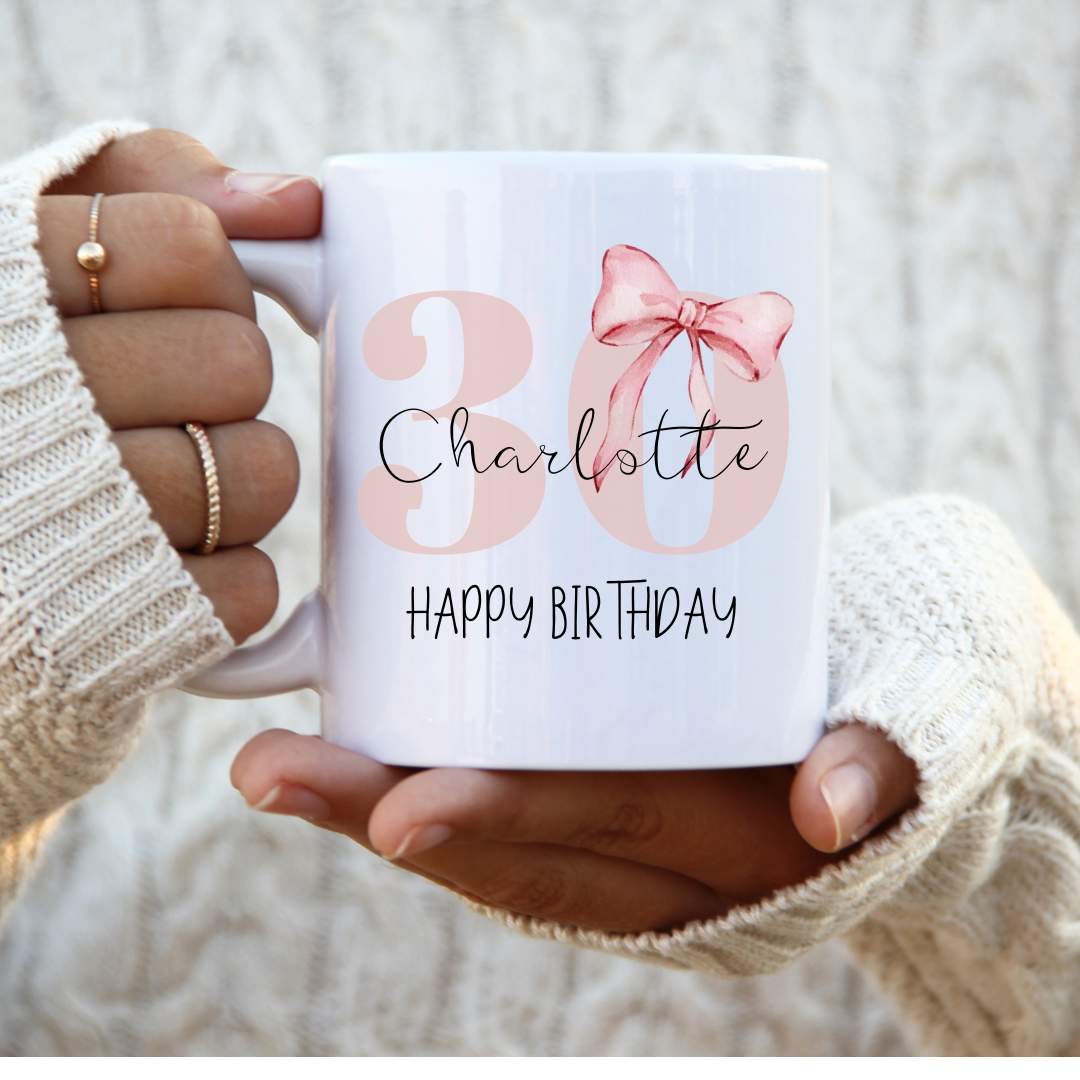Personalised 30th mug, Birthday Mug, 30th Birthday gift for her, Thirty Birthday Personalised Mug
