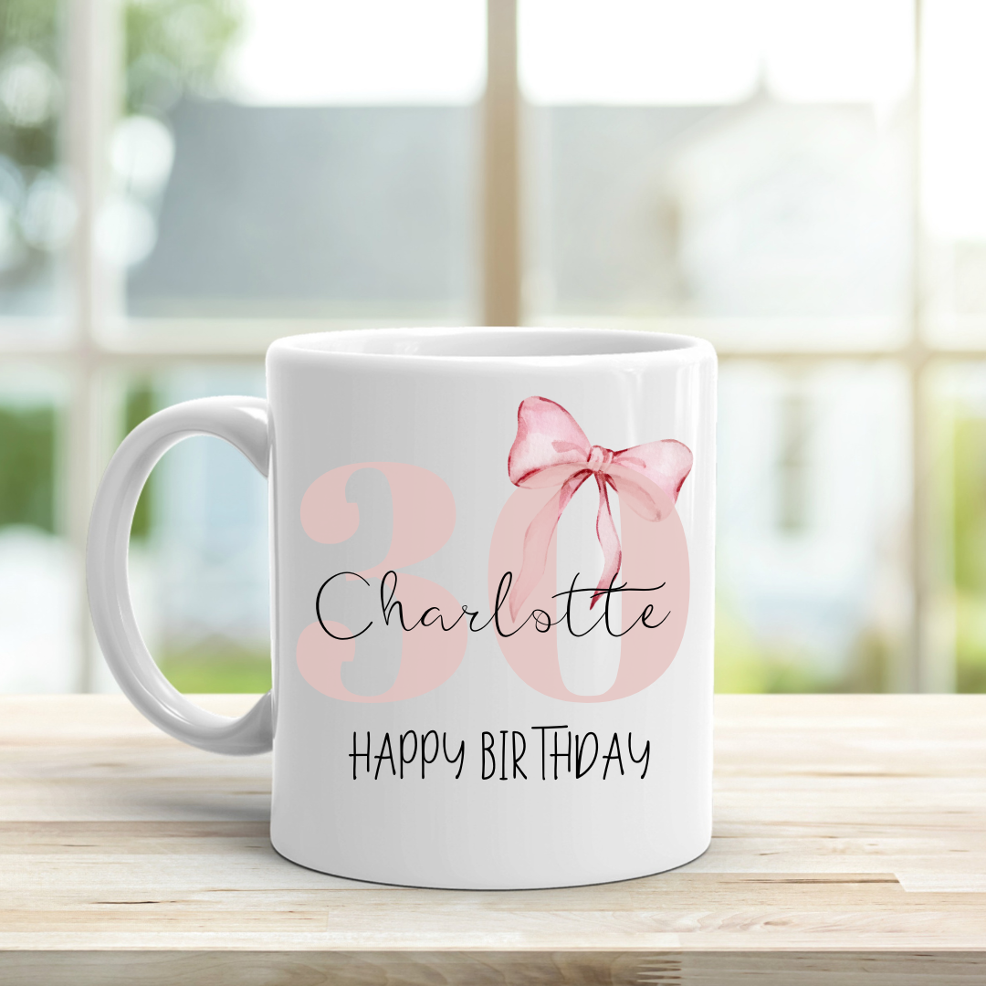 Personalised 30th mug, Birthday Mug, 30th Birthday gift for her, Thirty Birthday Personalised Mug