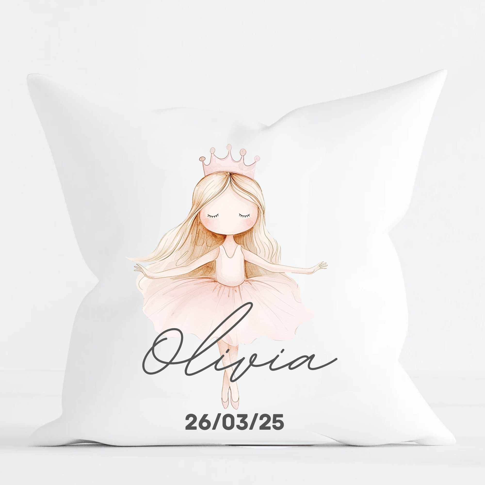 Personalised Ballerina Cushion - Pink Ballerina Cushion - Personalised Baby Girl Cushion - Ballerina Cushion - Nursery Decor - Pink Nursery