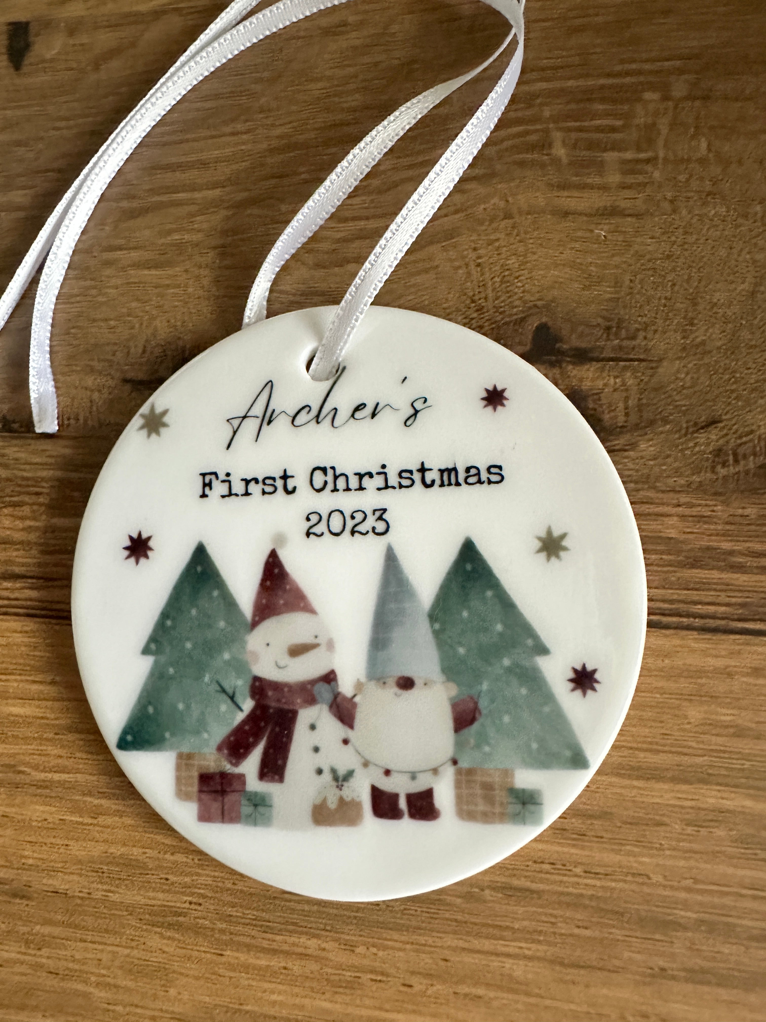 Personalised Baby's First Christmas Bauble - First Christmas Ornament - First Christmas Bauble - Baby First Xmas Tree Decoration - Keepsake