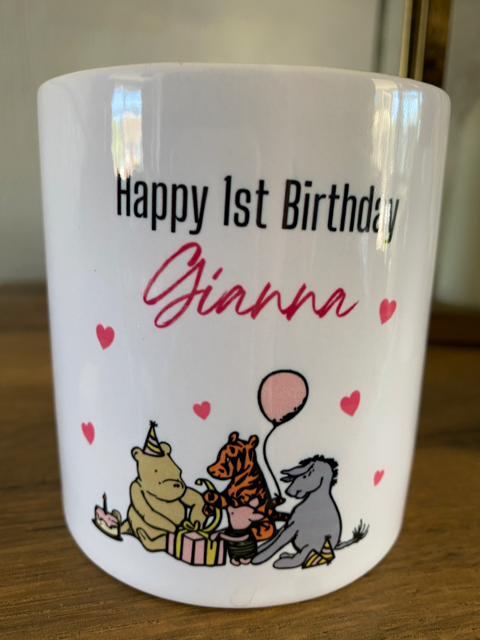 Personalised First Birthday Money Box - 1st Birthday Gifts - First Birthday Gift