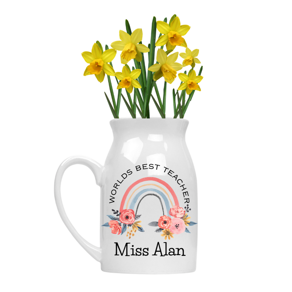 Personalised Teacher Vase - Personalised Teacher Gifts - Teacher Gift - Teacher Gifts - Thank You Teacher Gift - Teacher Appreciation