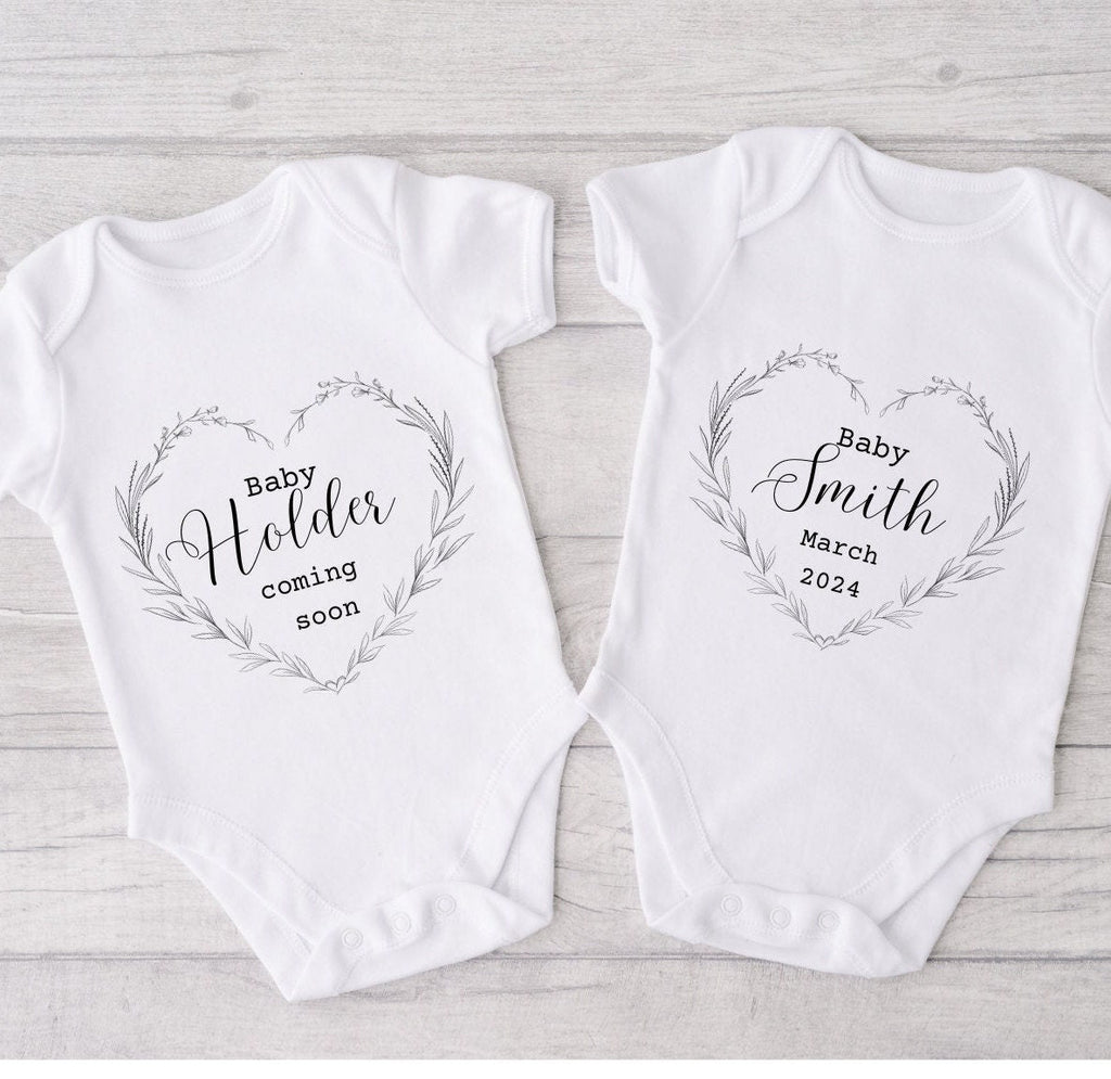 Personalised Pregnancy Announcement Vest , Baby Vest, New Baby Gift, Coming Home Gift, New Baby, Pregnancy Announcement vest