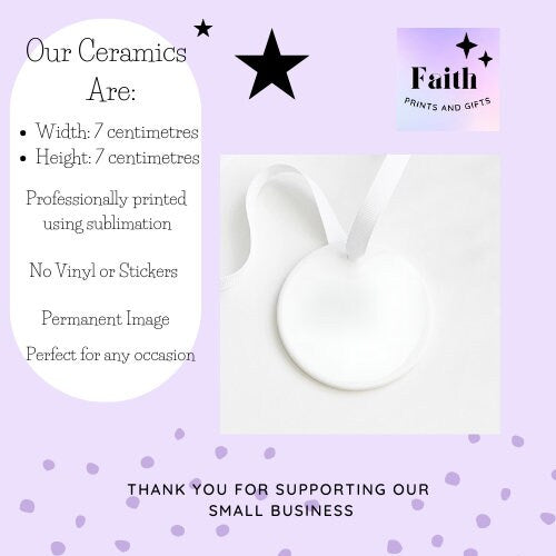 Personalised Christening Ornament - Christening Gifts - Christening Keepsake - Personalised Christening Gifts For Girls