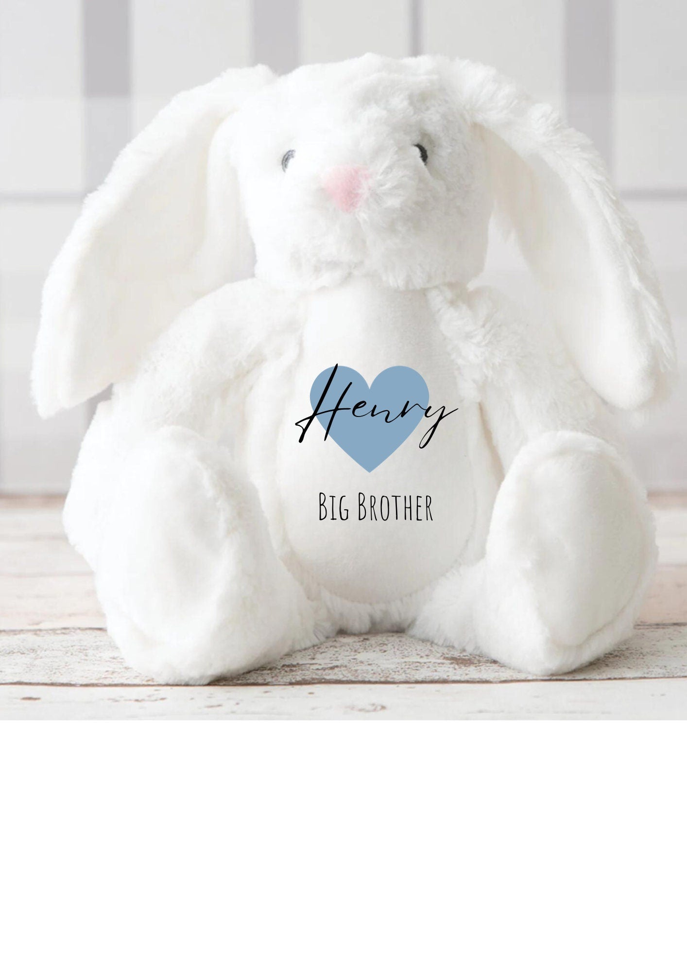 Personalised Bunny, Baby Gift,New Baby,Baby Boy Gifts,Big Brother Gift, Little Brother Gifts, New Brother Gift,Brother Gift , New Brother