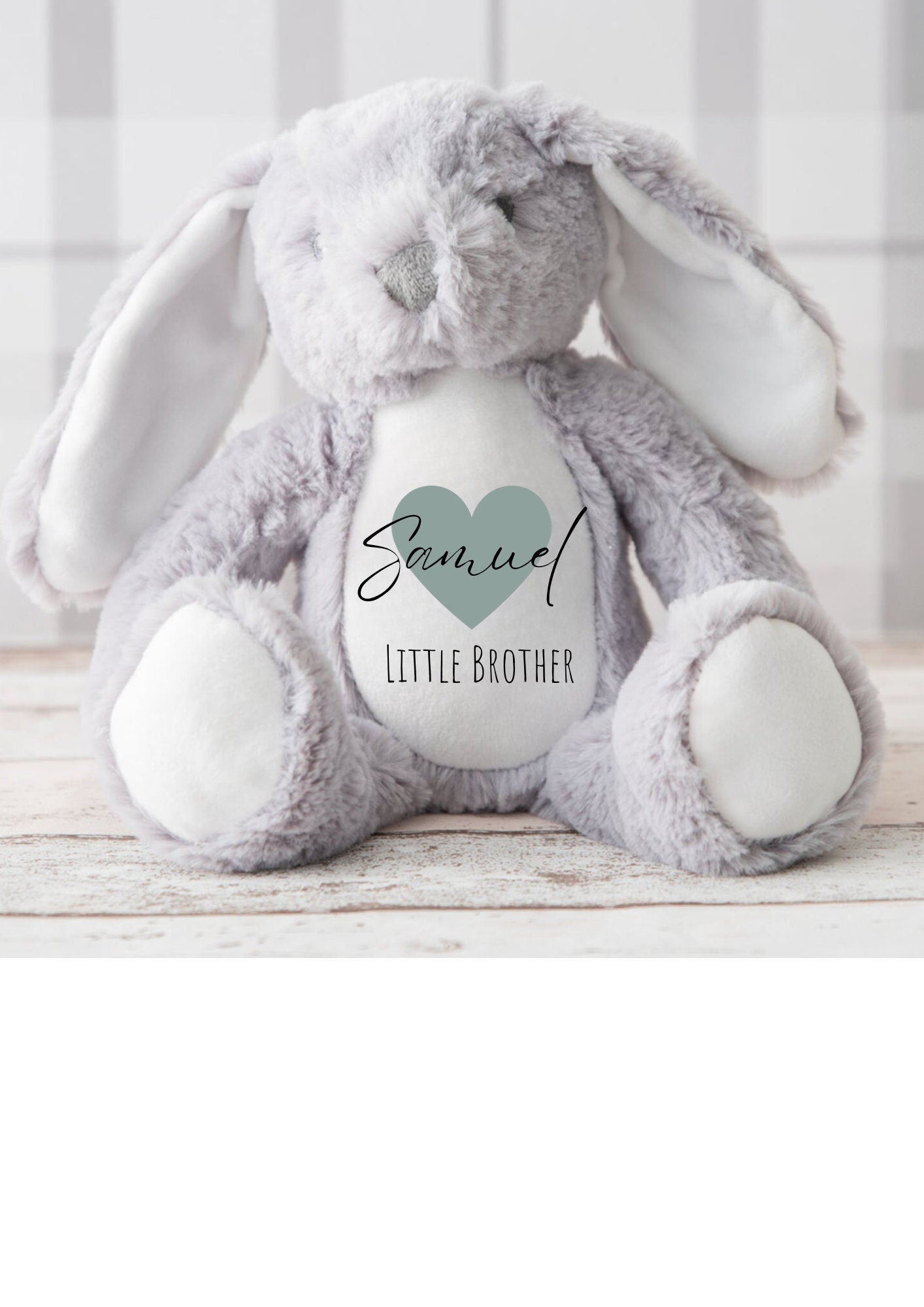 Personalised Bunny, Baby Gift,New Baby,Baby Boy Gifts,Big Brother Gift, Little Brother Gifts, New Brother Gift,Brother Gift , New Brother