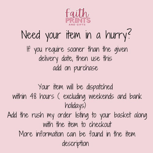 Rush My Order , Urgent Order - Add On