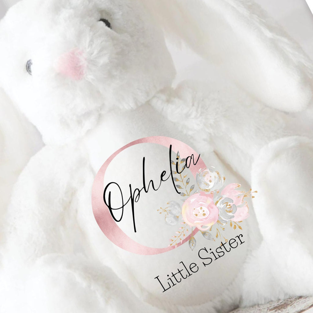 Personalised Bunny, Baby Gift,New Baby,Baby Girl Gifts,Big Sister Gift, Little Sister Gifts, New Sister Gift, Sister Gift , New Sister