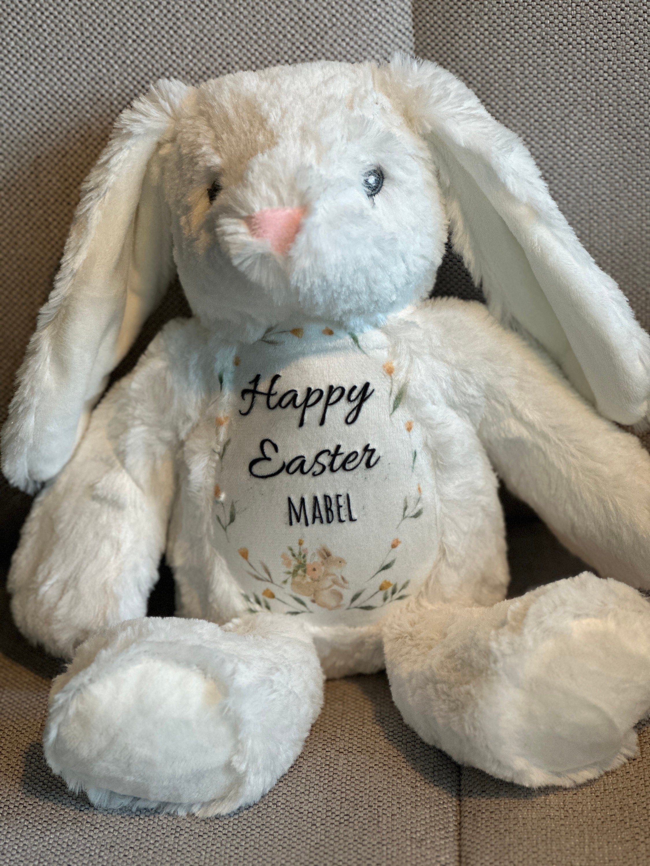 Personalised First Easter Bunny Rabbit Teddy - Personalised Easter Gift - Easter Gifts for Baby - First Easter Decorations - Easter Bunny