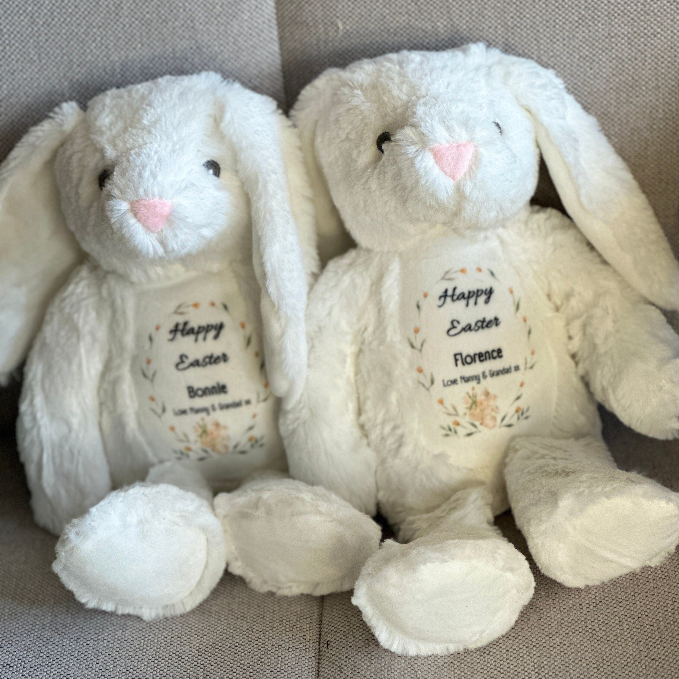 Personalised First Easter Bunny Rabbit Teddy - Personalised Easter Gift - Easter Gifts for Baby - First Easter Decorations - Easter Bunny