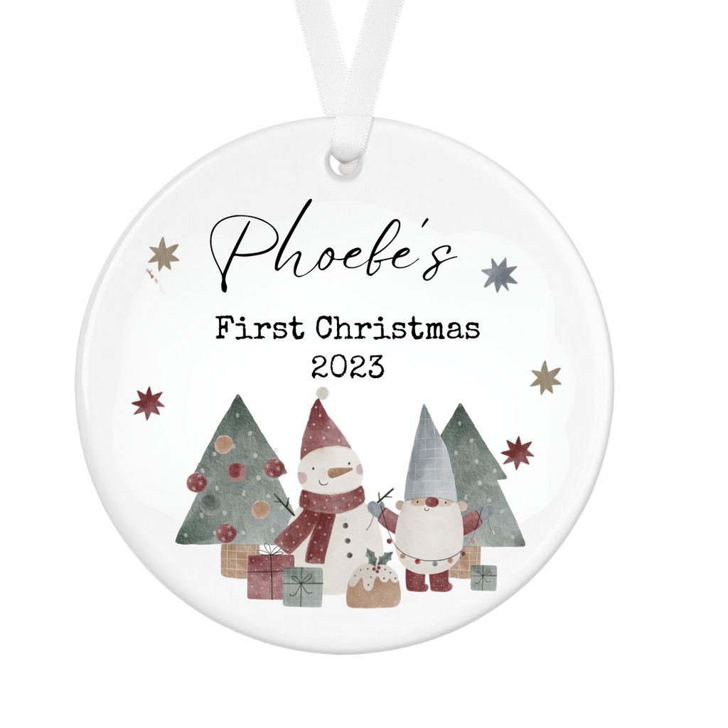 Personalised Baby's First Christmas Bauble - First Christmas Ornament - First Christmas Bauble - Baby First Xmas Tree Decoration - Keepsake