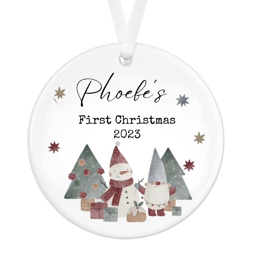 Personalised Baby's First Christmas Bauble - First Christmas Ornament - First Christmas Bauble - Baby First Xmas Tree Decoration - Keepsake